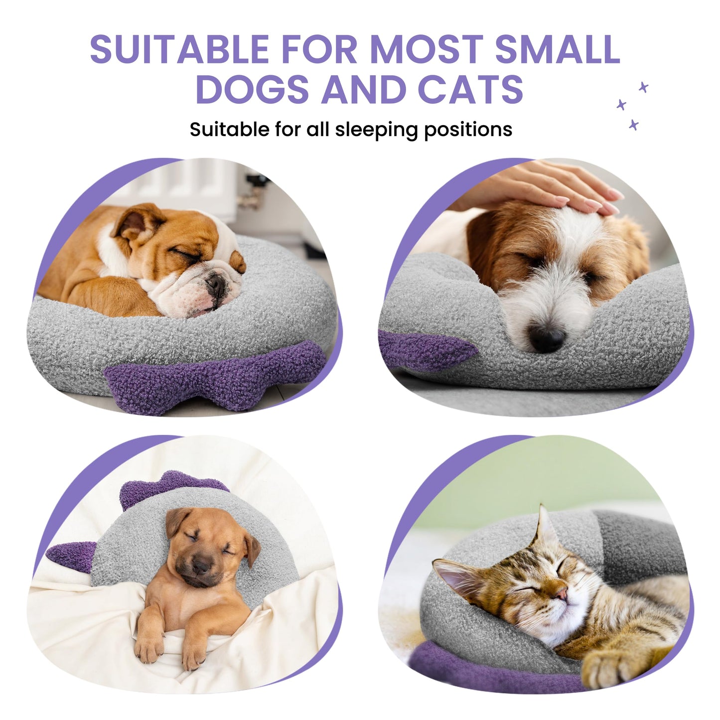 HiPetpy Dog Calming Pillow - Soft Neck Pillow for Dogs, Washable Sleep Pillow for Better Sleep, Reduces Anxiety, Gift for Small/Medium/Large Dogs and Cats
