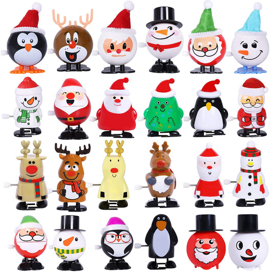 Max Fun 24 Pack Christmas Wind Up Toys Stocking Stuffers for Christmas Party Favors Goody Bag Filler (Christmas)