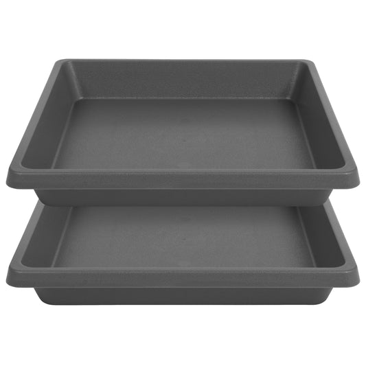 Plant Saucer 12 Inch Square 2 Pack, Plastic Plant Drip Trays, Plant Saucers for Indoors and Outdoors, Flower Pot Saucers, Saucers for Potted Plants, Planter Saucer, Plant Water Catcher Trays for Pots