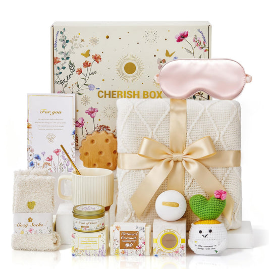 Boruiantoo Get Well Gifts for Women, Birthday Gifts for Women Get Well Soon Gift Baskets Self Care Package, Thinking of You Care Package Unique Sympathy Gifts for Mom Sister Girlfriend Her