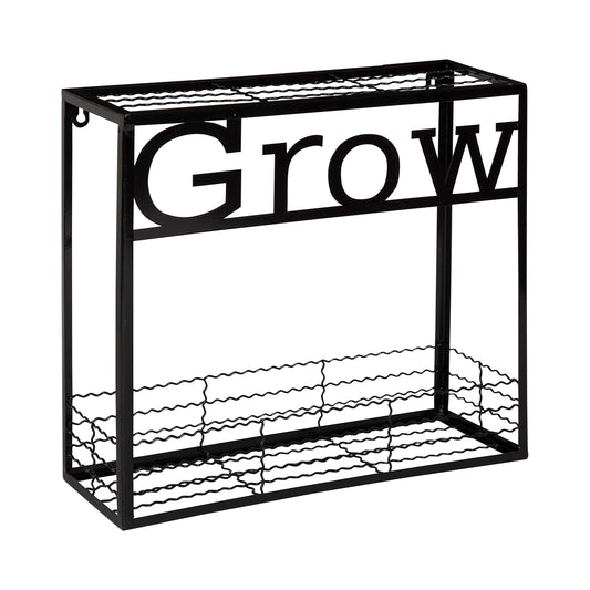 Kate and Laurel Cramer Wall Garden Box, 16.5 x 15 inches, Black
