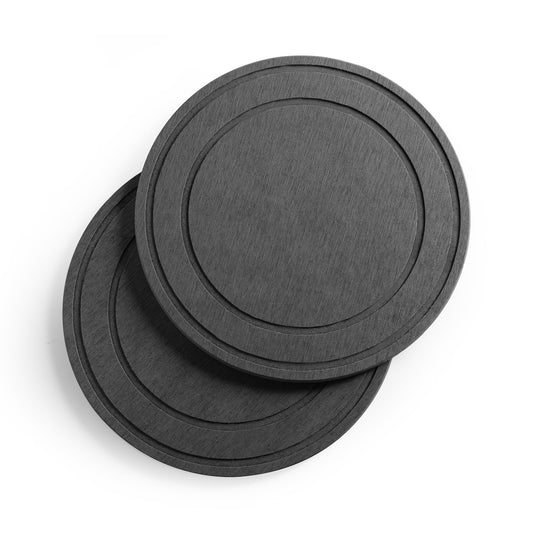 Relime Diatomaceous Earth Plant Saucer for Indoor, 2 Pack 8 inch, Instant Dry Pot Saucer, Plant Drip & Drainage Tray for Indoor, Stone Gray