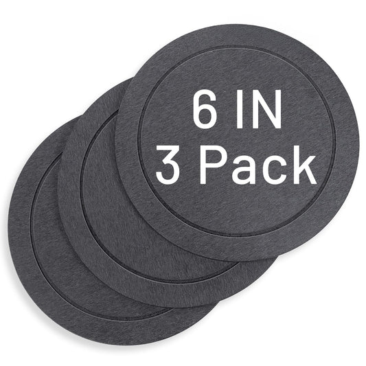 MUDEELA Diatomaceous Earth Plant Saucers for Indoor & Outdoor, 3 Pack of 6 Inches Round Plant Tray Plant Dish Pant Plate to Catch Water for Flower and Plant Pot, Instant Drying Stone Drainage Tray