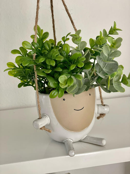 SparkDazzle Face Planter Pot, Hanging Face Planter, Smiling Planter Pot, Happy Planter, Indoor Planter for Plants, Flower Pot Head, Succulent Planter, Hanging Head Planter, Indoor Outdoor Planter