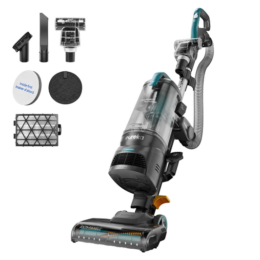 Eureka FlexReach Plus Bagless Upright Vacuum Cleaner for Home,Pet Vacuum for Carpet and Hard Floor, Lift-Up Vacuum with Flooring Type Sensor, HEPA Filter,Anti-Tangle, NEU652, Green