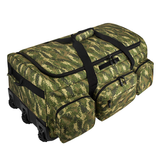 TENFLY Large Rolling Military Deployment Bag, 120L Heavy Duty Tactical Duffel with Wheels, Waterproof Luggage for Travel Camping Outdoor Adventures and Gear Storage