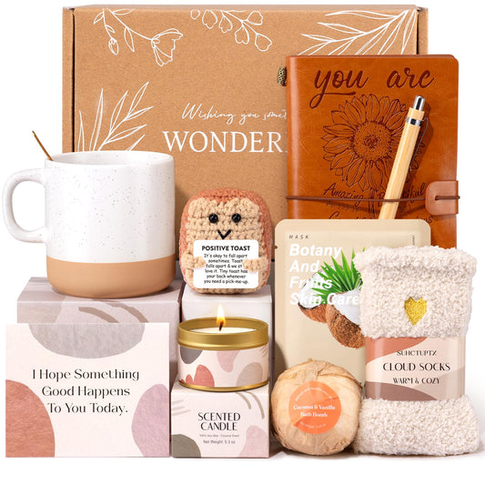 Christian Gifts for Women, Happy Birthday Gifts for Women, Inspirational Gift Box, Mothers Day Get Well Employee Appreciation Thank You Gifts for Mom Friend Teacher, 9pcs Unique Set