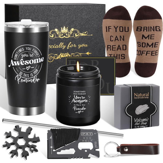 Gift Basket for Men – Care Package for Boss,Teacher, Coworker, Nurse, Dad & Husband – Valentine’s Day & Birthday, Get Well Soon, Thank You,Christmas Holiday & Self Care Gift Box for Him