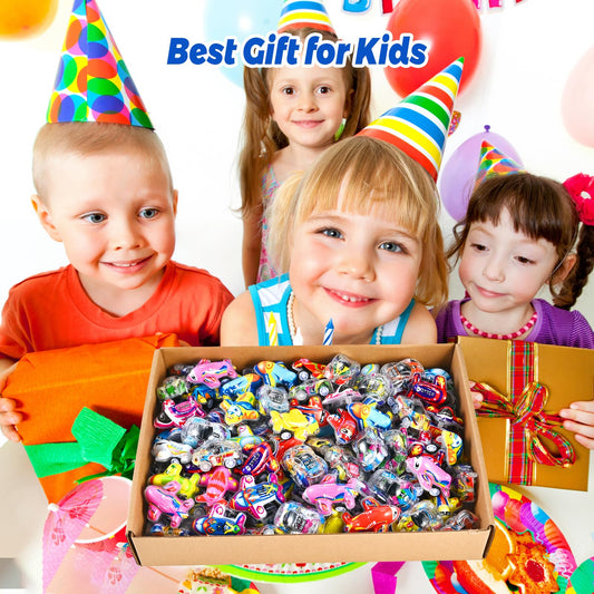 100 Pcs Mini Pull Back Cars and Airplanes Set, Assorted Racing Cars & Planes, Bulk Party Favors, Birthday Goodie Bag Fillers, Classroom Rewards, Carnival Prizes, Stocking Stuffers for Kids