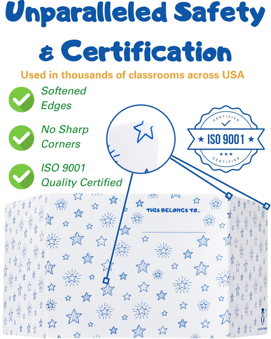 25 Privacy Folders for Students, Erasable Privacy Shields for Student Desks, Testing Dividers for Classroom, Privacy Boards for Student Desks, Dividers for Students, Test Dividers for Student Desks