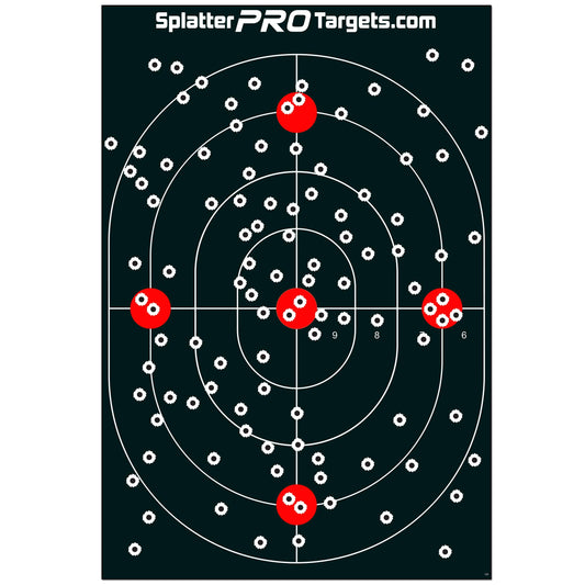 12x18 Splatter Targets. Shots Burst Bright White Upon Impact. Instantly See Your Shots. Ultimate Contrast with White on Black. (25)