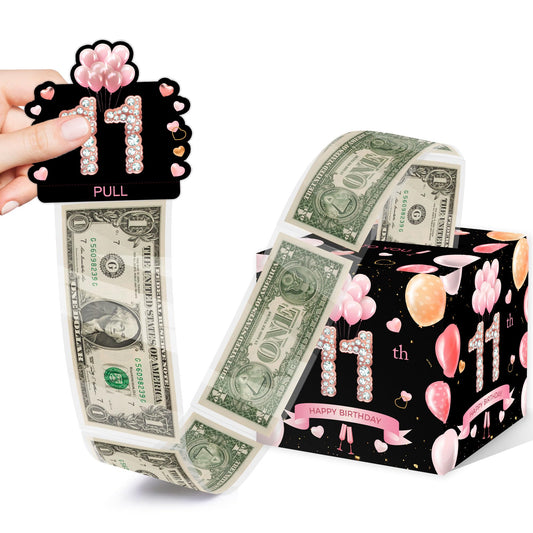 Surprise Gift Box for 11th Birthday Party, Includes Cash Envelopes & Decorations (35PCS)