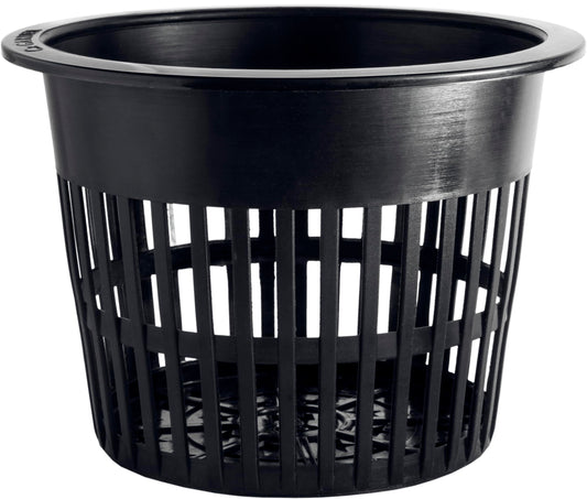 5 inch Net Pots Heavy Duty Round Cups Wide Rim Design - Orchids • Aquaponics • Aquaculture • Hydroponics Slotted Mesh (Cz All Star 10 Black Pots)