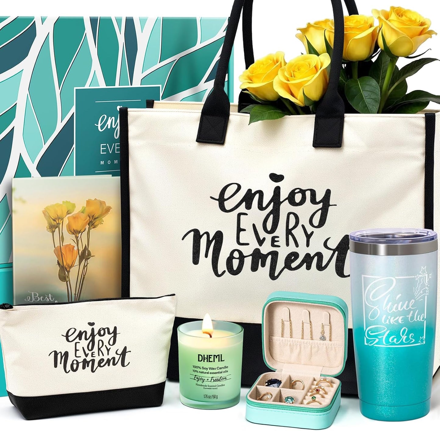 Gifts for Women and Mom, Birthday Gifts, Unique Gift Set for Christmas, Mothers Day, Valentines Day, Tumbler Personalized Present for Friendship, Her, Girlfriend, Wife, Teacher, Bridesmaids