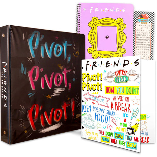 FRIENDS TV Show Gift Set - Gift Bundle with Journal, Binder, Bookmark, and More TV Show Office Supplies Pack