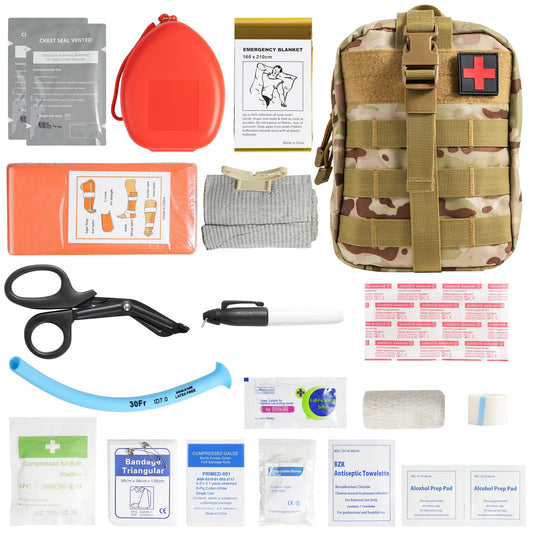 Emergency Trauma First Aid Kit, IFAK Medical Kit with Tourniquet, 36 inch Splint, Bleeding Control Kit