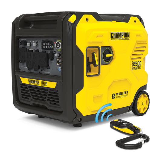 Champion Power Equipment 8500-Watt Wireless Remote Start Ultra Quiet RV Ready Portable Inverter Generator with StartLINK and Free 3-Year Warranty