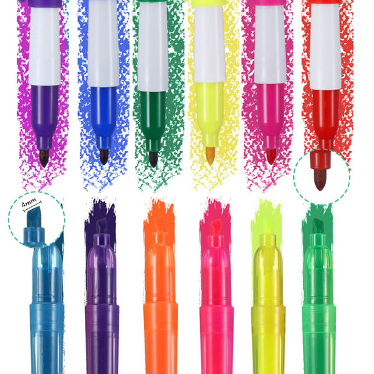 Chinco 30 Pcs Nurse Badge Pen Set Nurse Week Gifts CNA Retractable Shuttle Pen Clip with Mini Highlighter Marker LED Keychain