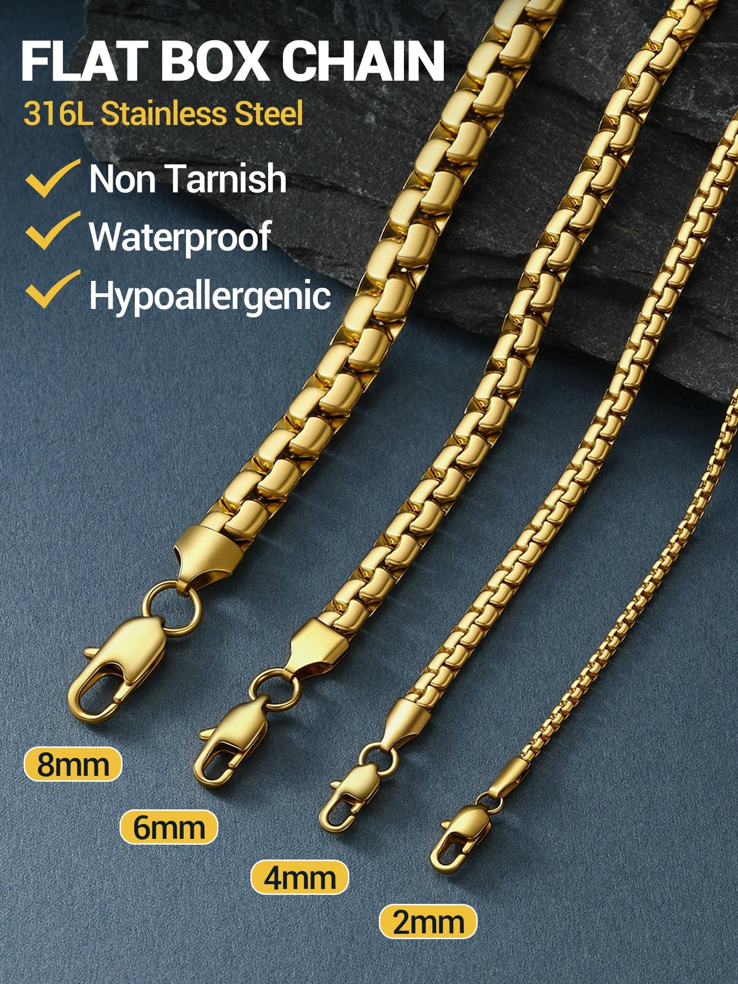 PROSTEEL Chunky Chain Necklace Cool Chains Chain Hip Hop Jewelry For Men Thick Chain