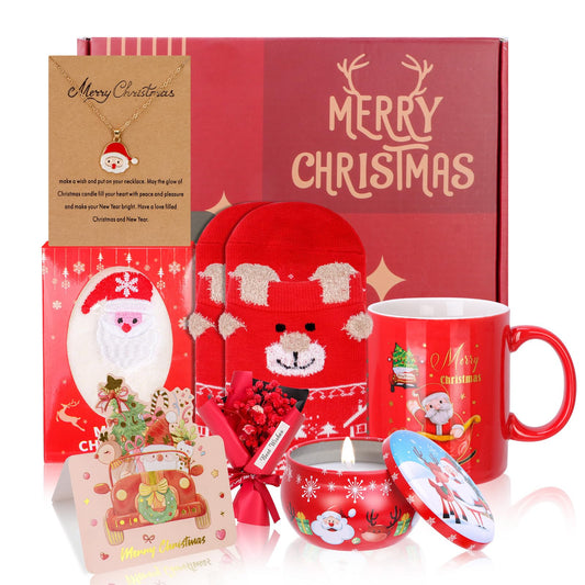 ZEOSHOW Christmas Gift Sets for Women Men Best Santa Gifts Box for Mom Dad Wife Husband Grandparent Coworker Friend Thanksgiving Xmas Presents Ideas