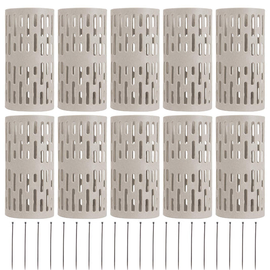 10 Pack Plastic Tree Trunk Protectors - Easy Flexible Guards With 20pcs Zip Ties, Expandable Nursery Mesh Bark Plant Protector for Preventing Damage From Trimmers, Mowers, Rodents