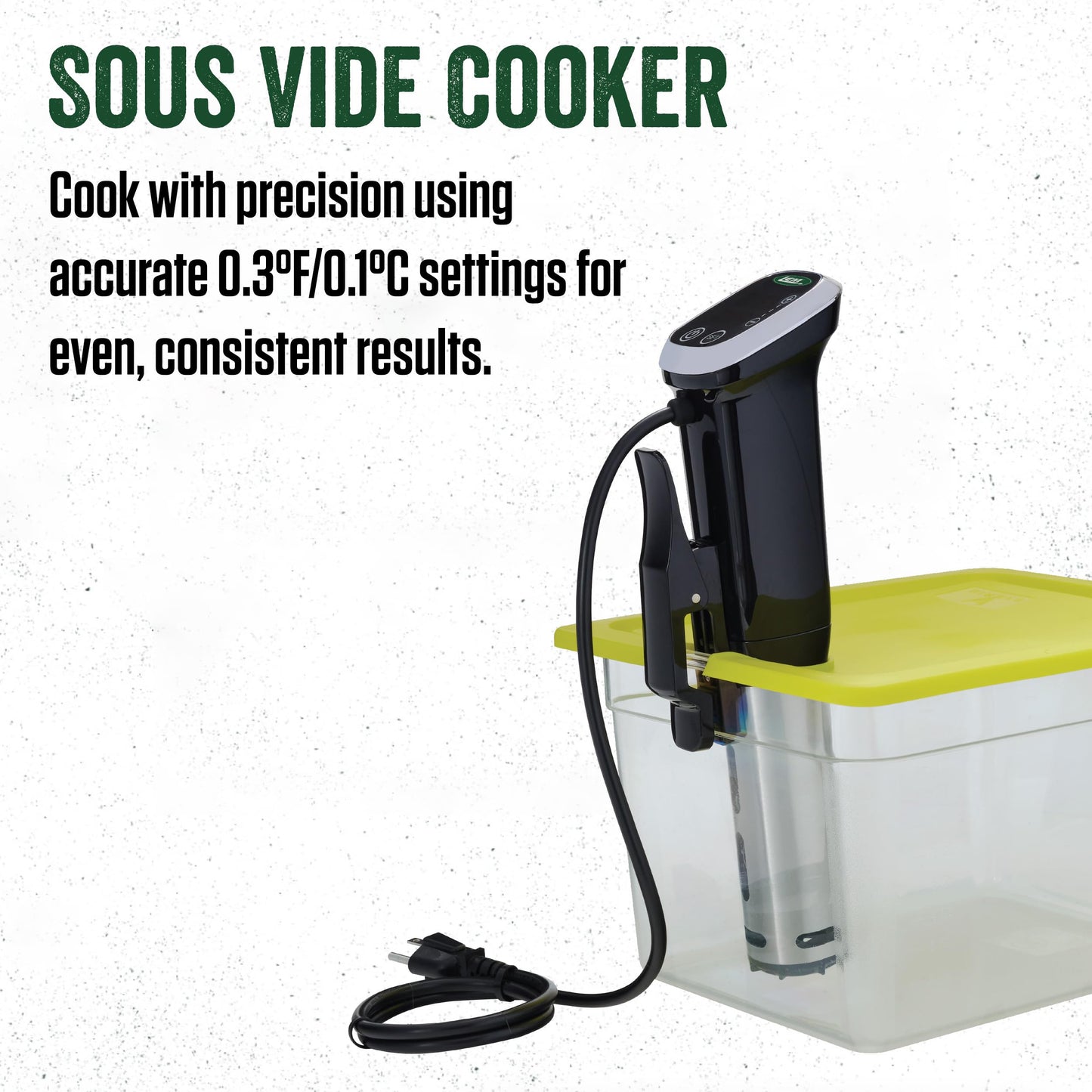 LEM Products Sous Vide Cooker, Stainless Steel Immersion Circulator with Digital Display, Precision Cooker, 1000W Precision Cooking Machine for Meat, Seafood, and Vegetables