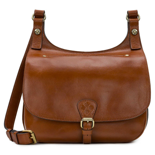 Patricia Nash London Saddle Bag - 100% Full-Grain Leather Purse for Women - Cross Body Purses for Women - Genuine Leather Handbags - Tan