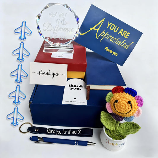 HOOHONOR Employee Appreciation Gifts, Thank You Gifts for Men Coworkers, Gift Basket for Men, Thank You Basket for Team Mentor Friends Leaders Boss, Difference Maker Gift Box