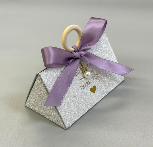 ZJSXINDI 15 Pcs Favor Boxes Gift Wrap Boxes Silver Flash Gift Box 5"x 3" For Party Favor, Weddings, Bridal Showers, Bridesmaids... Gift Wrap Boxes Bulk for Crafting (Purple)