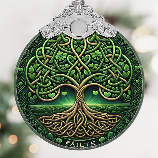 Tree of Life Stained Glass Hanging Ornament - Christmas Tree Decoration, Holiday Ornament, Gift Idea