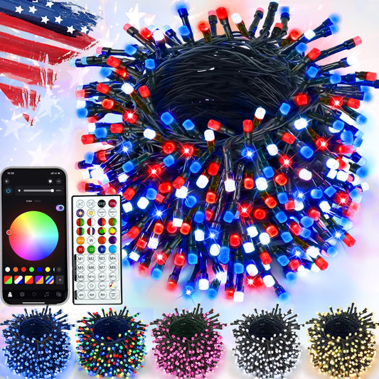 YIQU Smart Color Changing Halloween Lights, 66 FT 200 LED RGB Christmas String Lights with Remote App Control & Timer, Music Sync Multiple Modes Twinkle Light Waterproof Indoor Outdoor Decor