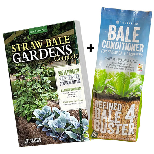 BaleBuster4 Starter Kit Includes Straw Bale Gardens Complete Book with Instructions for Step-by-Step Garden Set up.