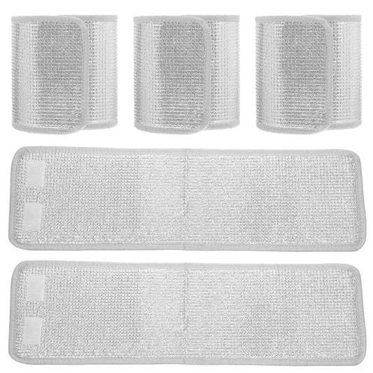 Milisten Flower Pot Covers Set of 5 Double-Sided Thermal Insulation Wraps with Adjustable Hook and Loop Fastener for Outdoor Plant Freeze Protection and Winter Frost Defense 33.46X9.84X0.19In