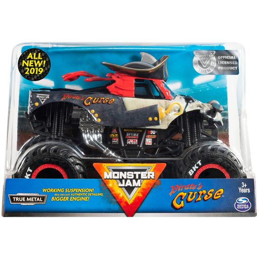 Monster Jam, Official Pirate's Curse Monster Truck, Collector Die-Cast Vehicle, 1:24 Scale, Kids Toys for Boys and Girls Ages 3 and up