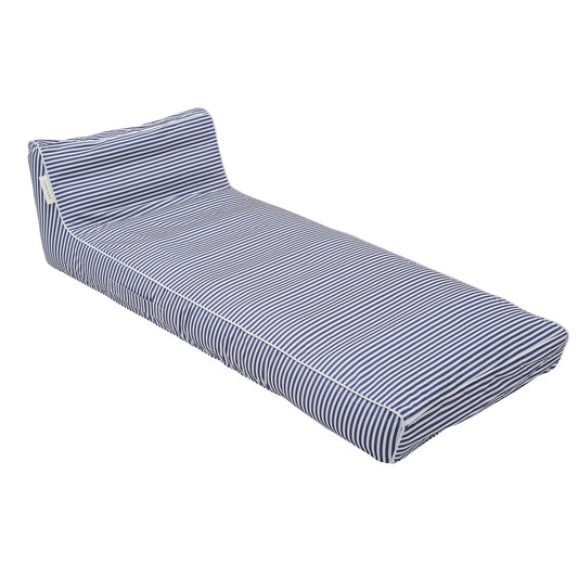 SUNNYLiFE Le Weekend Luxe Lie-On Lounger, Navy, PVC/Polyester, 70.87 x 33.46 x 19.69 inches, 8.38 lbs