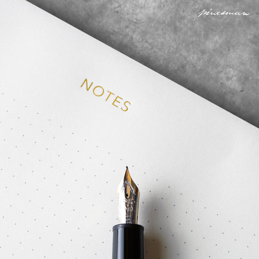 Pinesman - Mouse Pad Notepad for Professionals, 3 Pack, 9.8" x 7.9", 150 Sheets (50 Each), Minimalist, Gold Foiled, Dotted Layout, Executive's Desk Note Pad, To Do List Notepad, Eco-friendly, FSC™ Certified Planner Pad