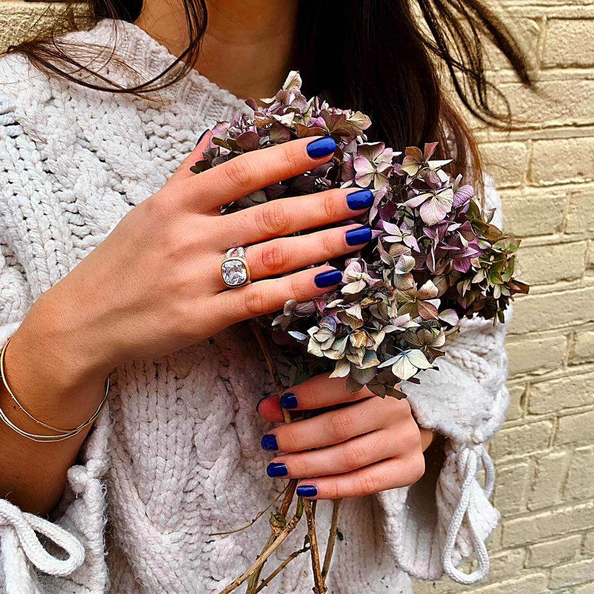 UNY JEWEL Twisted Cable Wire Two Tone Cusion Cut CZ Statement Ring Designer Inspired Fashion Love Antique Women Jewelry Gift (Purple, 7)