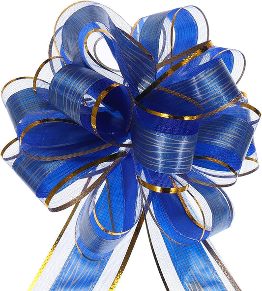 OpusBags 5-piece Set of 7-inch Large Black Brushed Organza Bow, Pull-Out Design, Suitable for Gift Packaging, Wedding Flower Baskets, Christmas, Valentine's Day, and Birthday Scene Decoration.