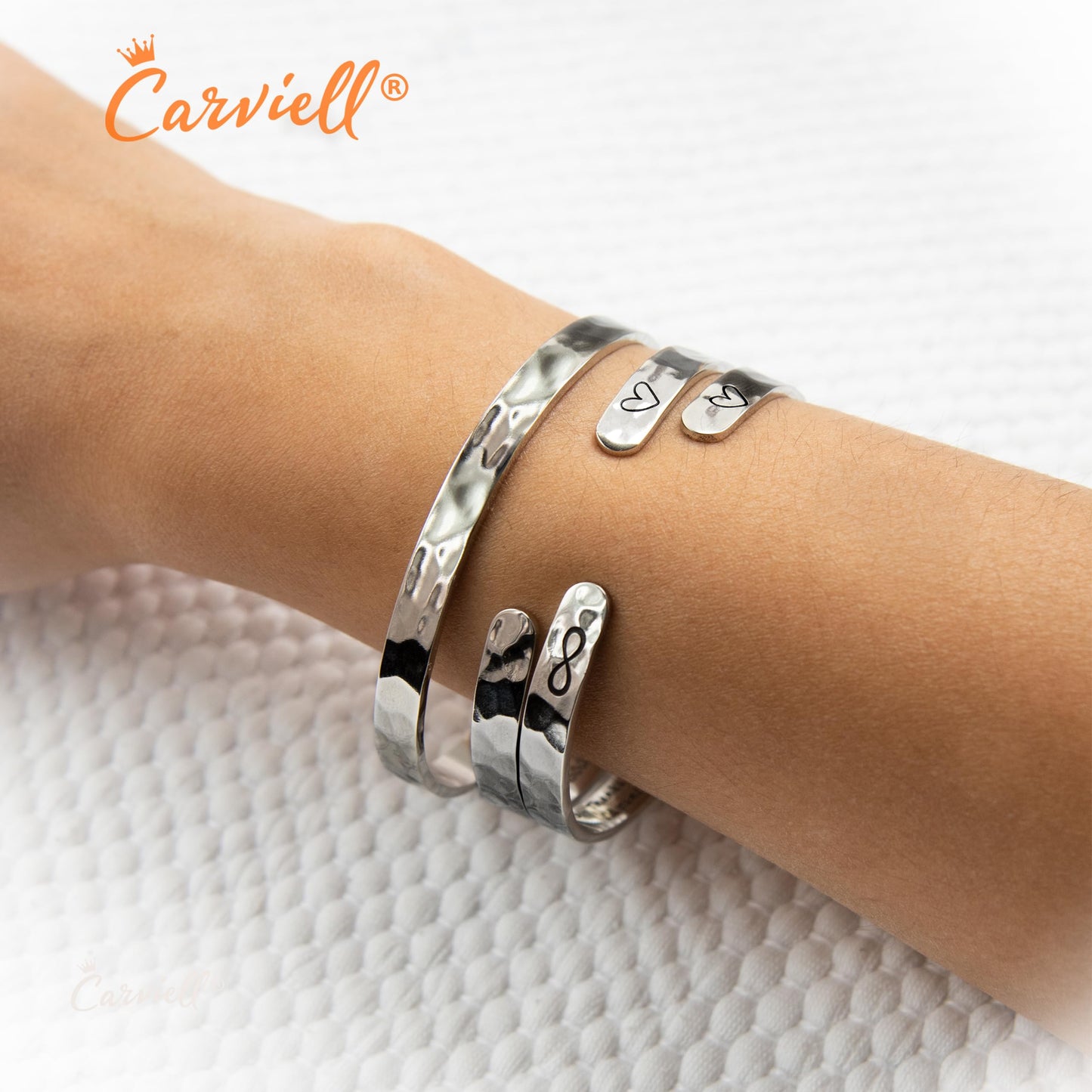 Carviell Bracelet Gifts for Daughter Gift from Mom, Mother Daughter Bracelets, Cuff for Stepdaughter, Little Sister, Gifts for Granddaughter, As Long As I'm Living My You'll Be