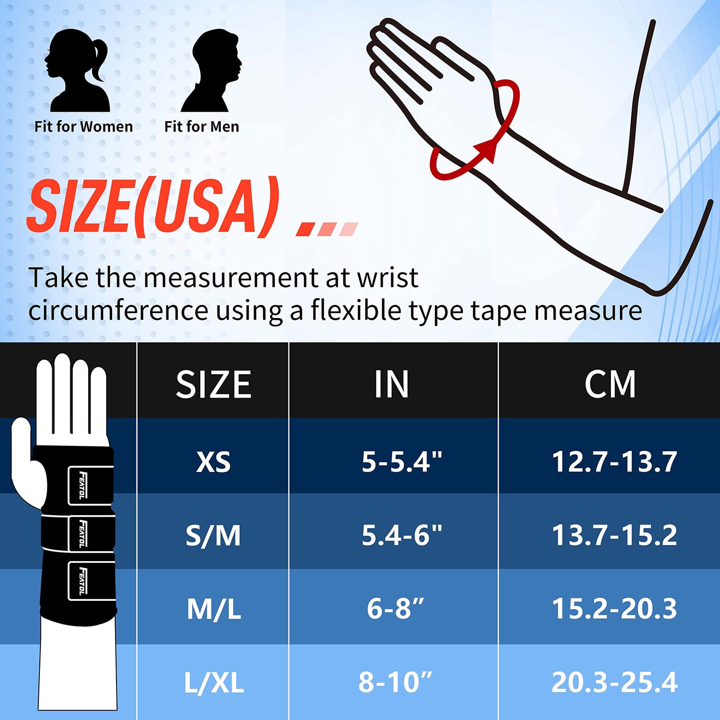 FEATOL Carpal Tunnel Wrist Brace Night Support 2 Pack - Wrist Splint for Pain Relief Tendonitis, Sprained, Arthritis - Metal Splint Stabilizer With Hand Brace -FOR Sleeping Women Men -Right&Left(M/L)