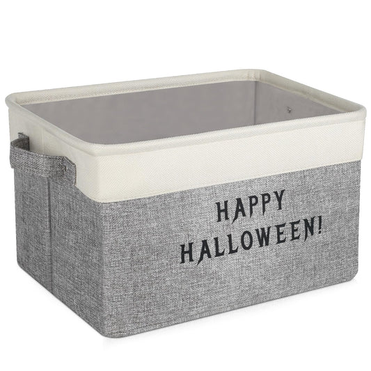 Lukeline Halloween Boo Basket with Handles, Personalized Trick or Treat Storage Baskets Organizer, Halloween Basket Gifts Organizing for Home Decor (HALLOWEEN)