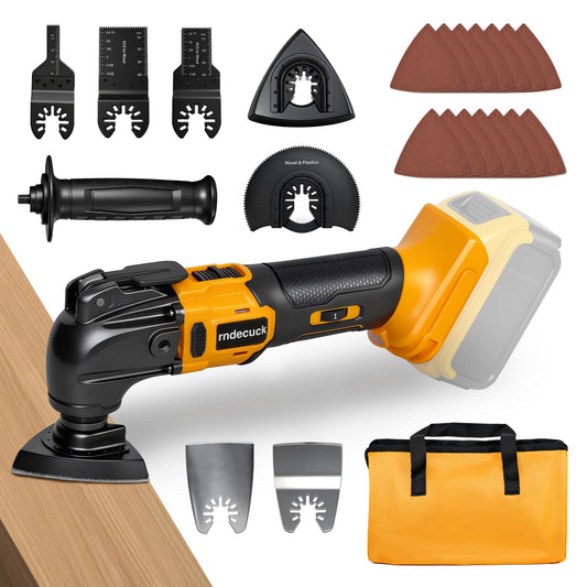 Brushless Oscillating Tool Compatible with DeWalt 20V MAX Batteries(No Battery), 6 Variable Speed Cordless Oscillating Multi-Tool with Accessory Kit for Sanding, Cutting & Scraping