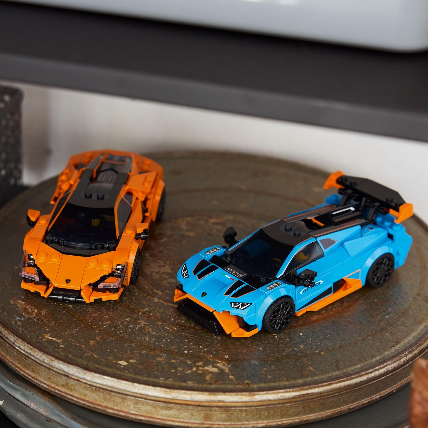 LEGO Speed Champions Lamborghini Revuelto & Huracán STO Car Toys - Building Toy for Pretend Play for Boys & Girls, Ages 10+ - Model Car Kit Display - Gift Idea for Kids - 77238
