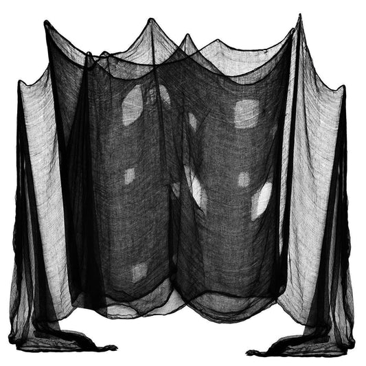 Evoio Halloween Decorations Creepy Cloth, 200 X 80inch Black Scary Gauze Spooky Cloth, Freaky Loose Creepy Clothes, Halloween Decorations for Haunted Houses Outdoor Indoor Yard Cauldron Wall Decor