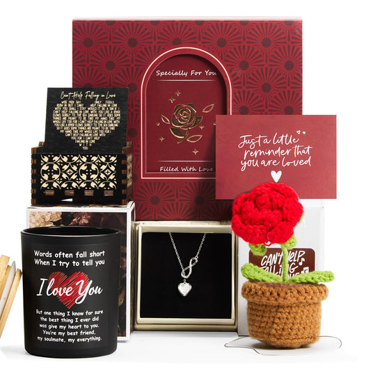 Valentines Day Gifts for Her, Romantic Gifts for Girlfriend, Wife, Valentine's Gift Bulk for Her, Valentine Gift Baskets for Women, Unique Present for Wedding Engagement Anniversary Bulk Set