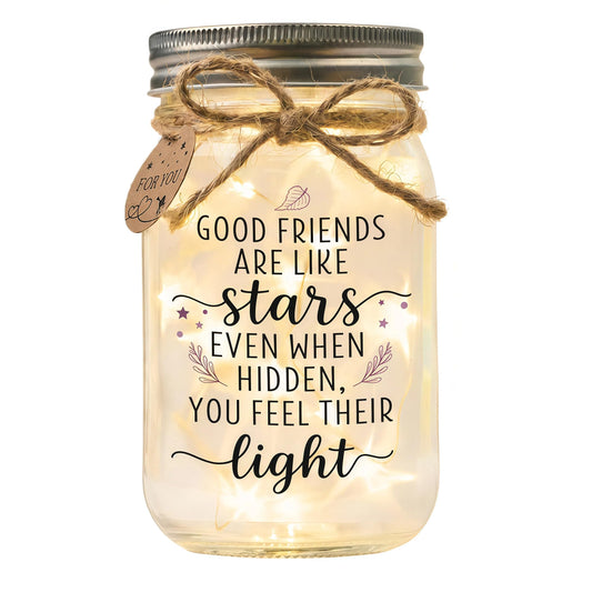 SOLMAY Friendship Gifts for Women, Mothers Day Gifts for Friends, Unique Best Friend Birthday Gift for Women, Sentimental Mason Star Jar, Bestie Birthday Gift Ideas
