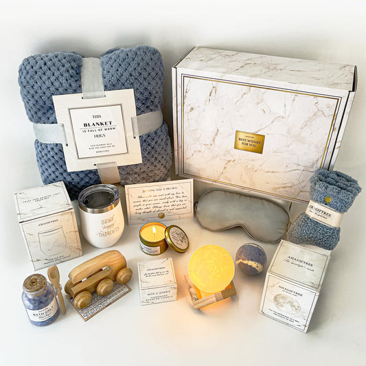 AHAGIFTREE Gift Baskets for Women,11PC Care Package,Think of You, Mother's Day,surgery recovery gifts for women,Get Well Soon After Surgery,Birthday Gifts,Thank You,Sympathy Gift Baskets