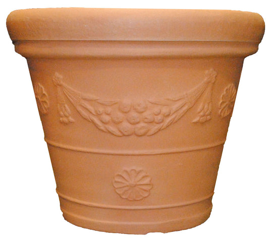 Tusco Products GP18WTC Mediterranean Inspired Garland Garden Planter, 18", Washed Terra Cotta