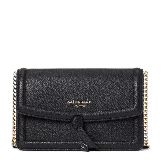 kate spade new york KNOTT PEBBLED LEATHER flap crossbody