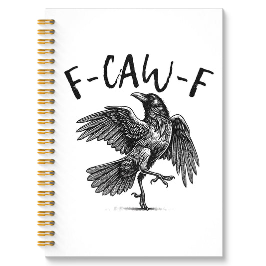 ROXMART Gothic Black Crow Glitter Spiral Notebook, Witchy Funny Raven Journal, Crow Lovers Gifts for Women Men, Dark Academia Gothic Raven Hardcover Notebook Journal, 5.5x8.3 Inch
